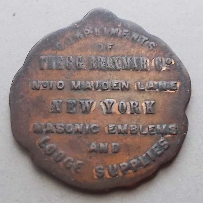 Masonic-Tokens,-Coins-And-Counter-Stamped-Pennies